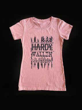 Hardy Wallen Jelly Rollin Womens T-Shirt Pink Graphic Tee